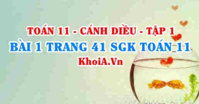 Bài 1 trang 41 SGK Toán 11 tập 1 Cánh Diều